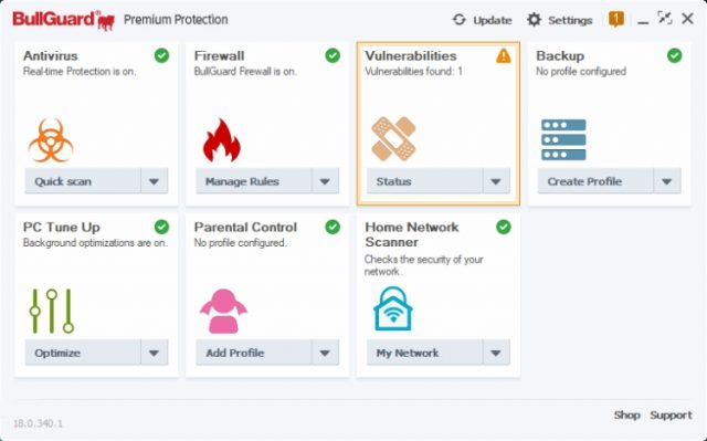 Bullguard Antivirus Ease of Use.